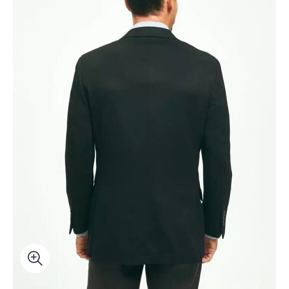 Brooks Brothers Tollegno 1900 Cashmere Madison Fit sportcoat, Black, Size 46R - Picture 4 of 15